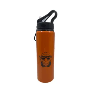 800ml Aluminium Water Bottle with Straw
