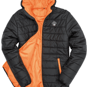 Soft Padded Jacket - Black x Orange
