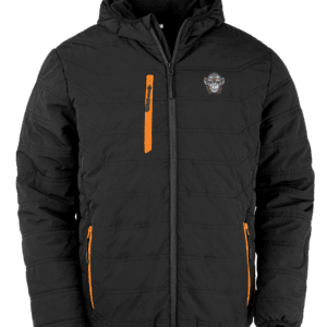 Genuine Recycled Padded Winter Jacket - Black x Orange